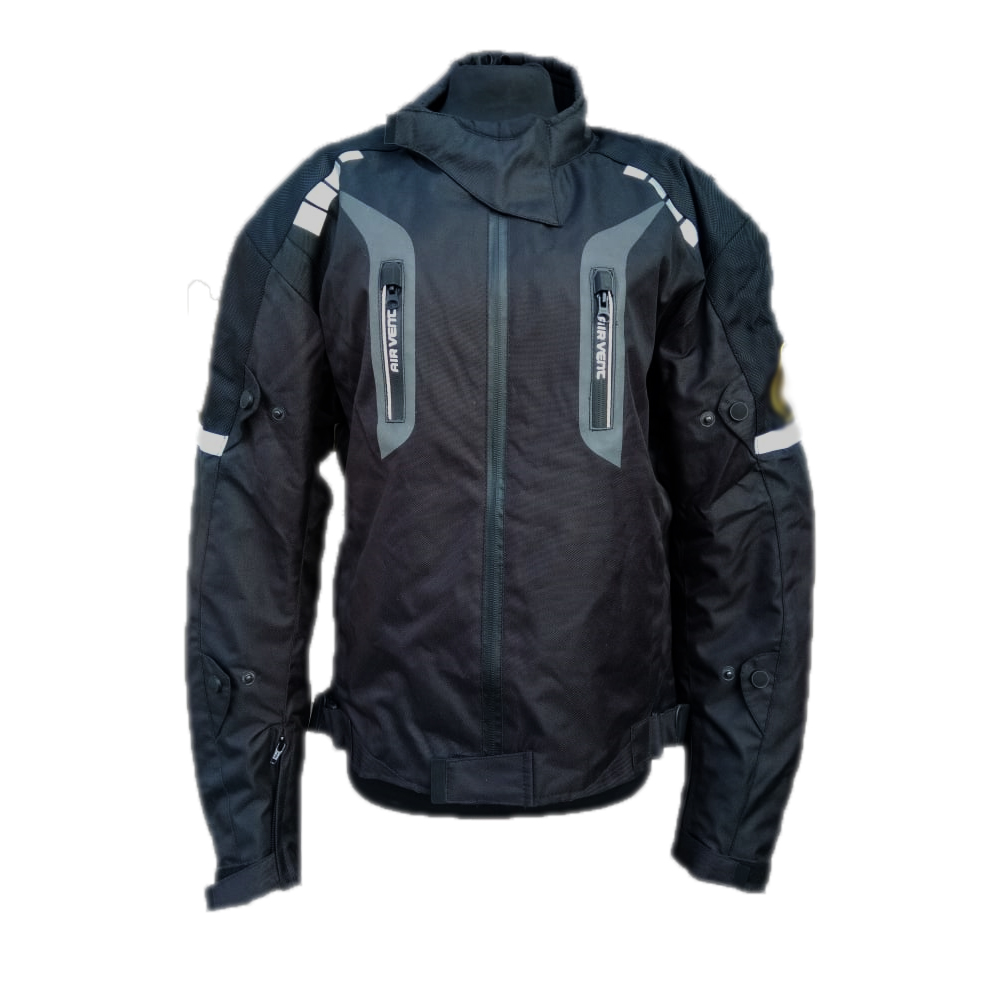 Lucky Strike CORDURA Tessile Giacca Moto-Giacca Moto-Nero//Rosso
