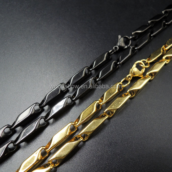 男士15mm宽度不锈钢镀金项链 - buy mens stainless steel chain