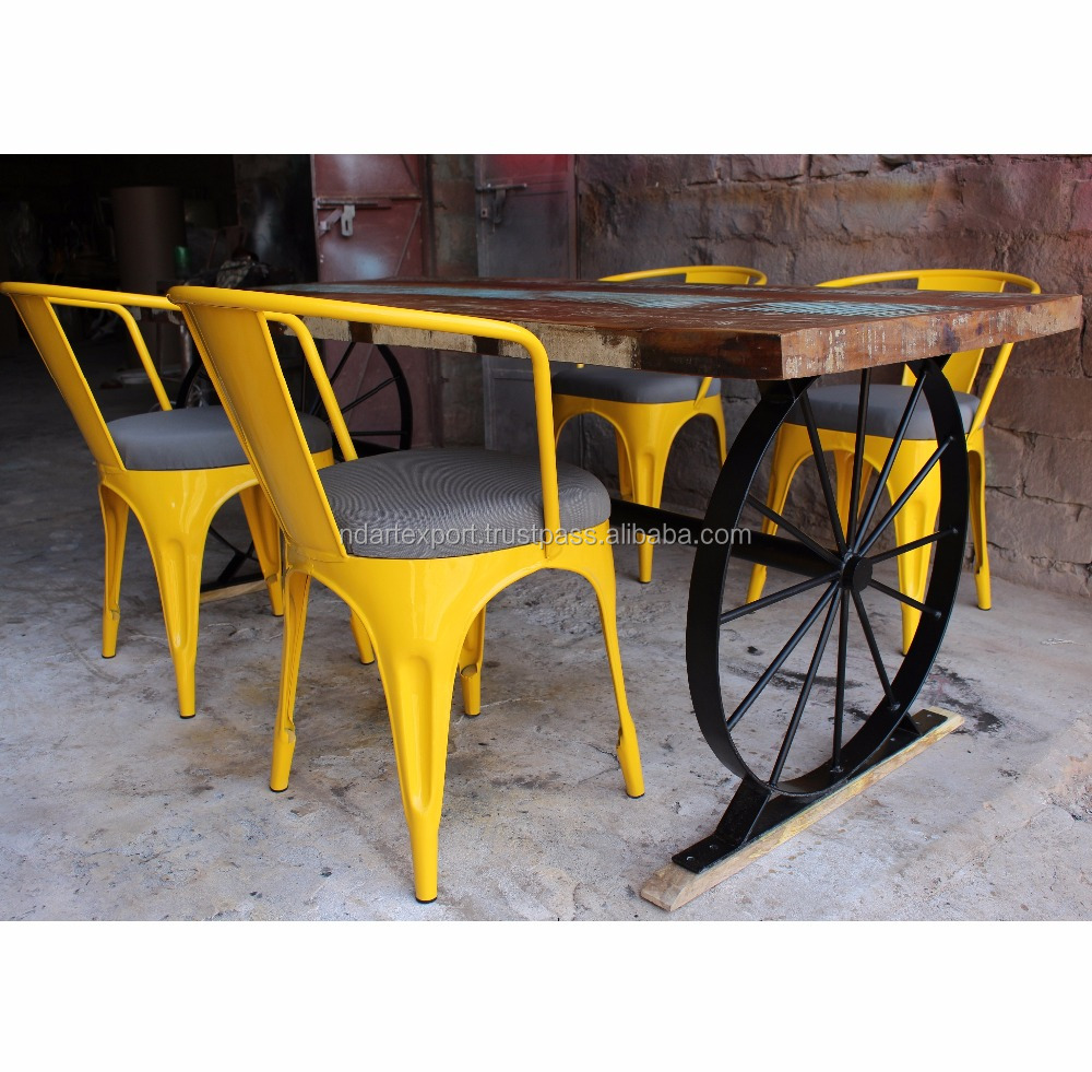 Rustic Dining Set Wind Wheel Table Reclaimed Rustic Dining Set Wind Wheel