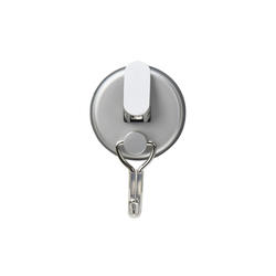 Vacuum bathroom suction cup with metal shower hook