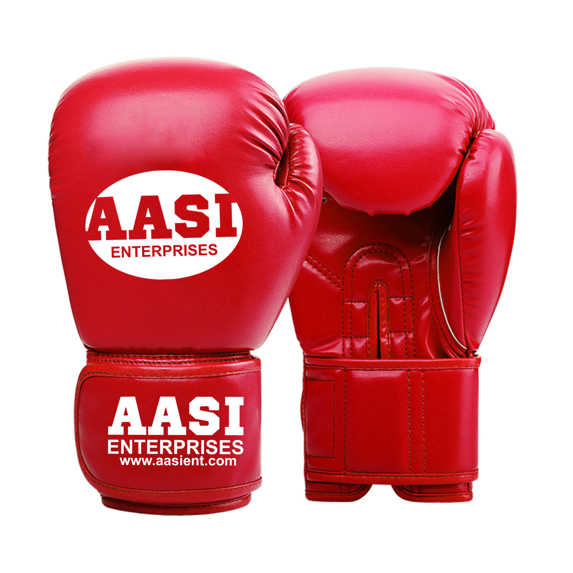 红色新设计定制拳击临风格皮革训练拳击手套
