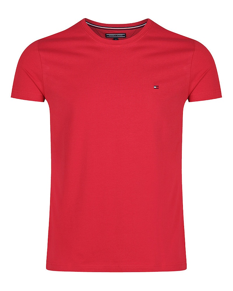 Красная футболка поло с круглым вырезом и коротким рукавом для мужчин