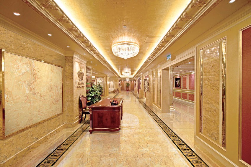 1220x2800mm PVC Marble Sheet Interior Decorative High Glossy For Bathroom