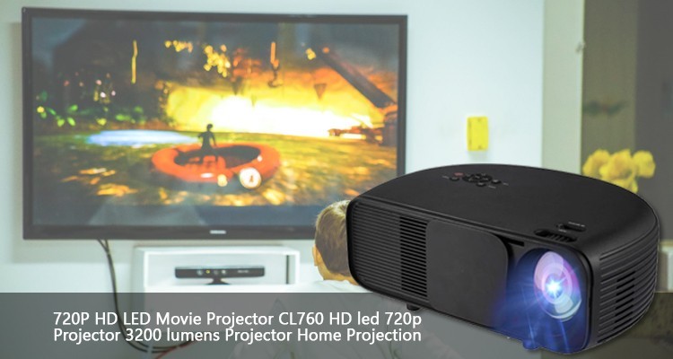 CL760 HD LED Movie Projector - 720p Home Theater Projector with