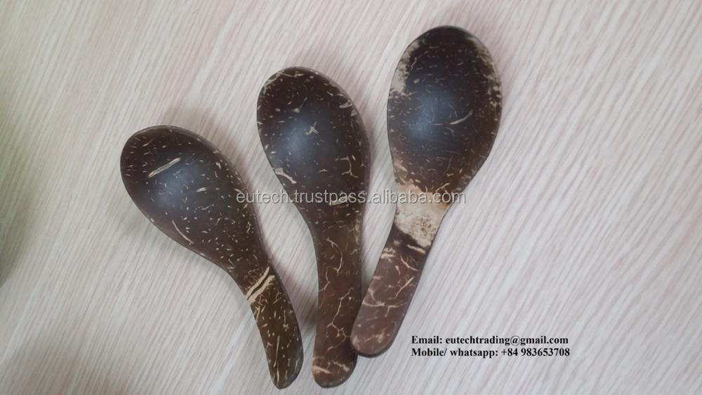 Vietnam coconut shell spoon with engraving logo