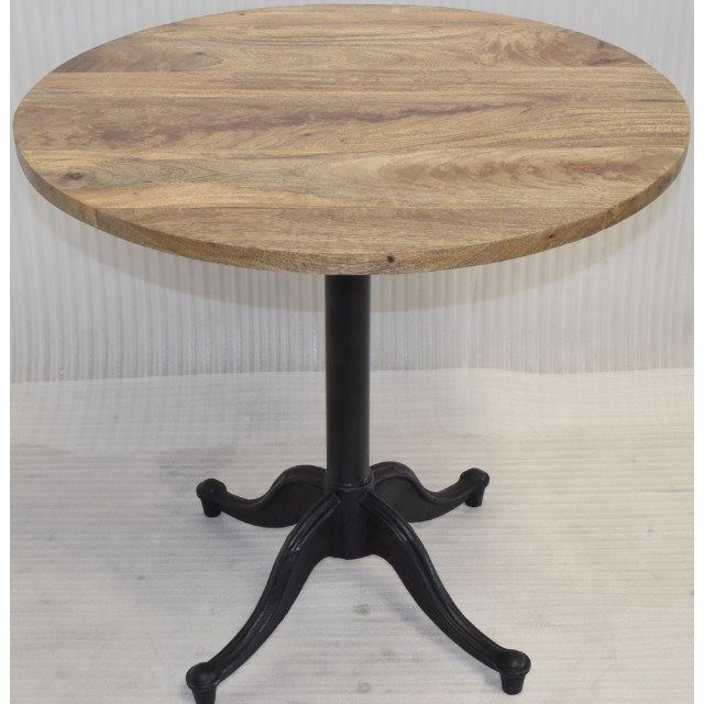 Промышленное Чугунное Основание, круглый стол для ресторанов и бистро из манго