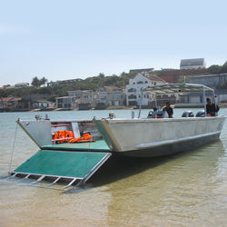 12m aluminum commercial working barge with aluminum inspection hatches
