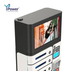 Y2 Power ADE Pro Coin operated 8 Bay Mobile Charging Locker with 14" Android Advertising Screen Phone locker for Restaurant Cafe