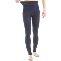 Sports Tights Men's Inner Pants Gentlemen Leggings Underwear Long Cotton Blend 8 Minute Length Running Warm Black Navy