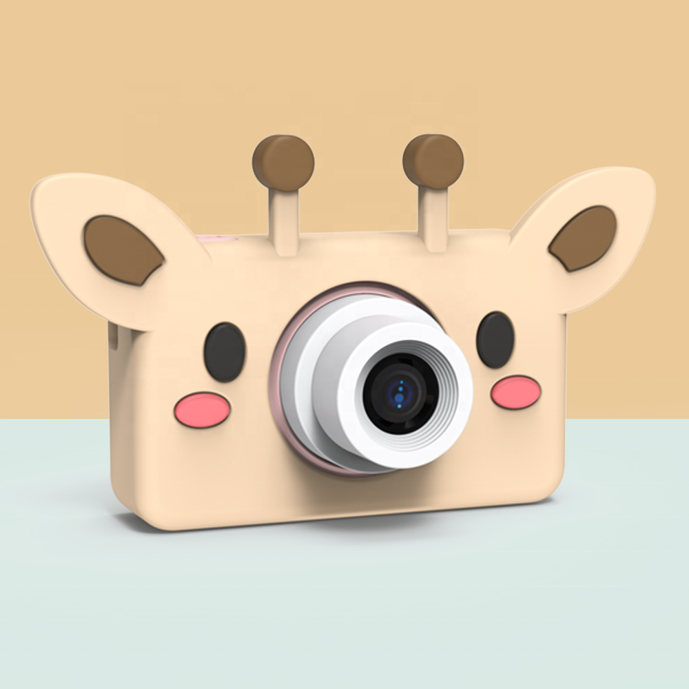 Милый подарок для детей с героями мультфильмов камера двойной съемки 2 дюймов IPS 32MP Жираф цифровая мини-камера