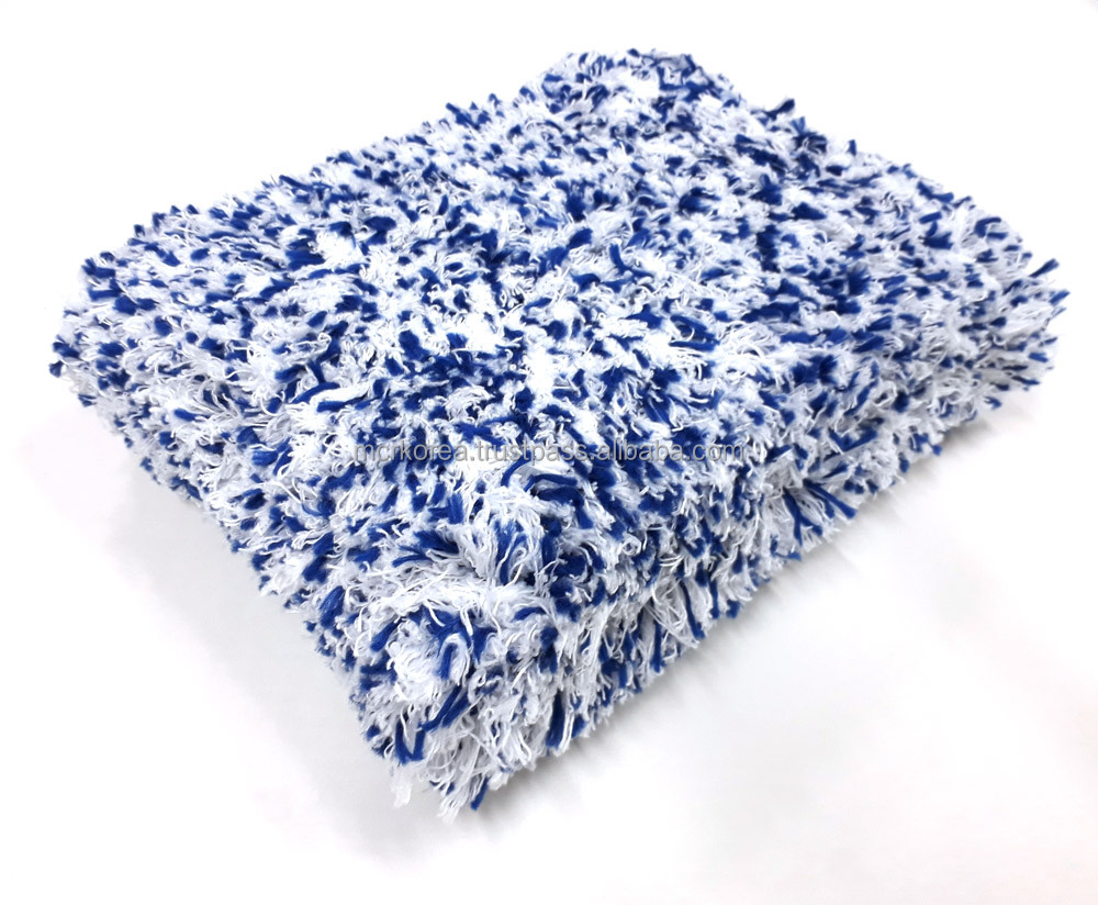 Высококачественная Корейская микрофибра для мытья автомобиля с пузырьками 16X23 длинная высокая высота ворса