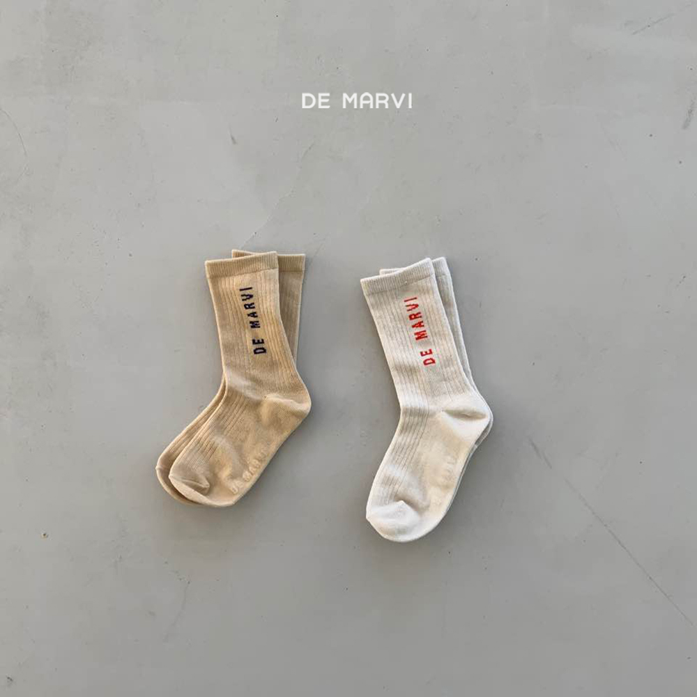 DE MARVI детские носки с надписью и логотипом для малышей 2 пары Наборы носки для девочек и мальчиков оптовая продажа корейский производитель Сделано в Корее