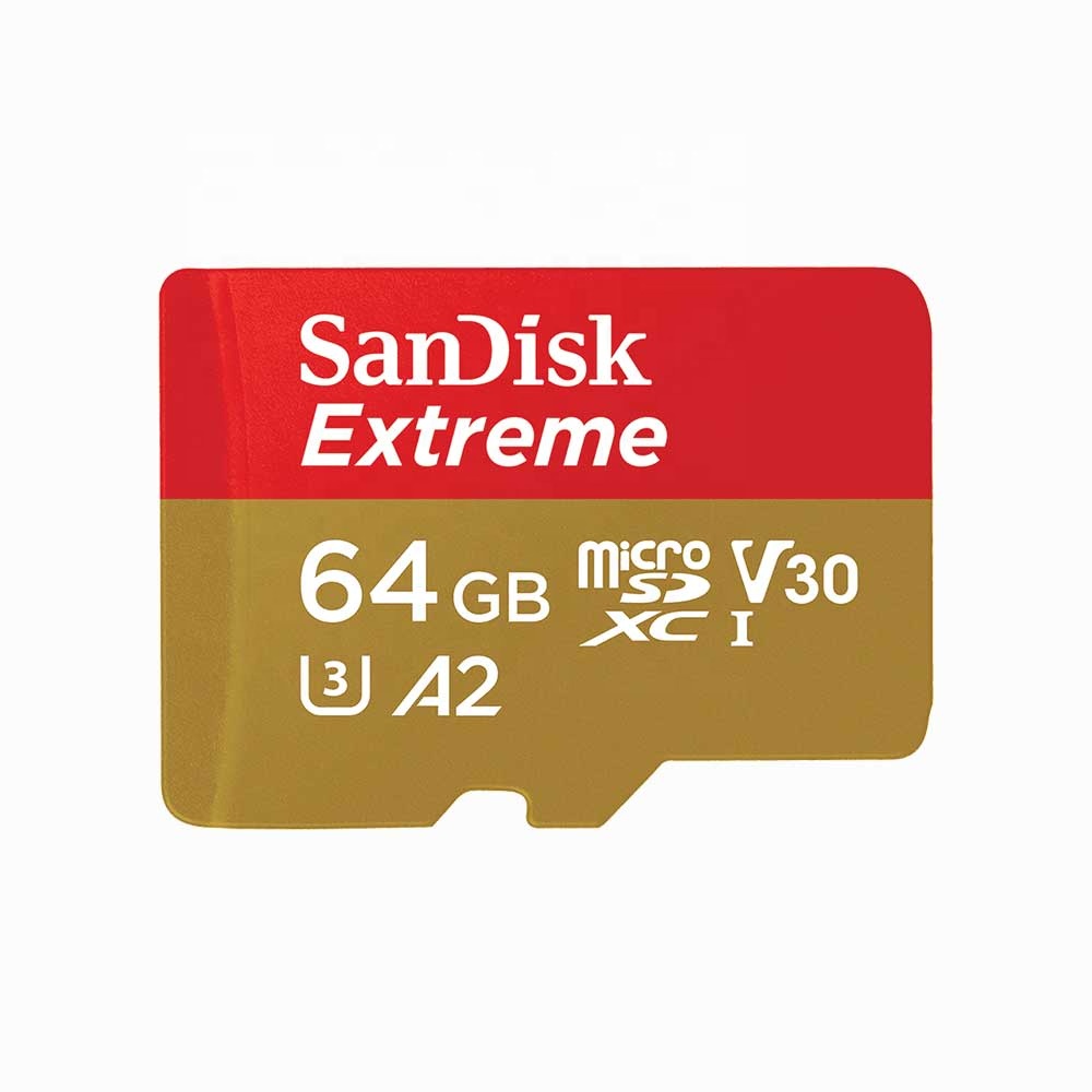 Оптовая продажа двойной флеш-накопитель SanDisk Micro SD карты с адаптером SD Extreme UHS-I A2 V30 C10 слот для карт памяти 64 ГБ