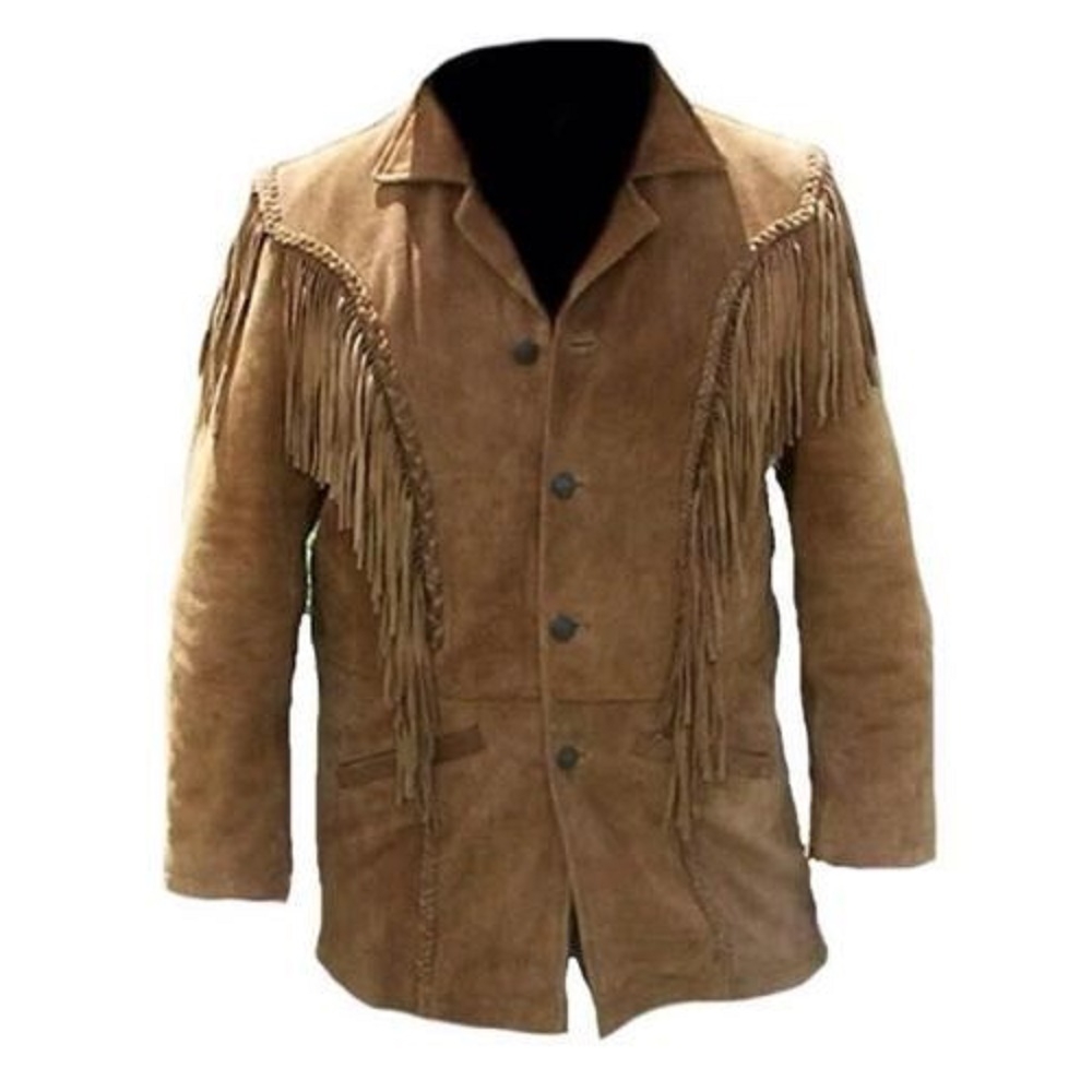 jaqueta de franja masculina