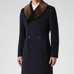 Premium Long Coat With Fur For Men Luxury Long Coat
