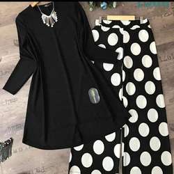 Elegante Camisa Casual Wear/Kurti e Impresso Calças