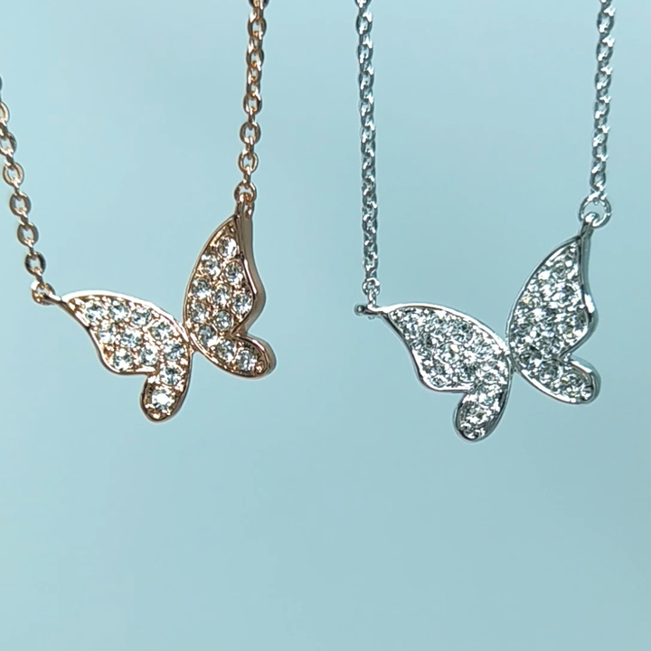 Pendentif Papillon En Argent - Vintage, Occasion