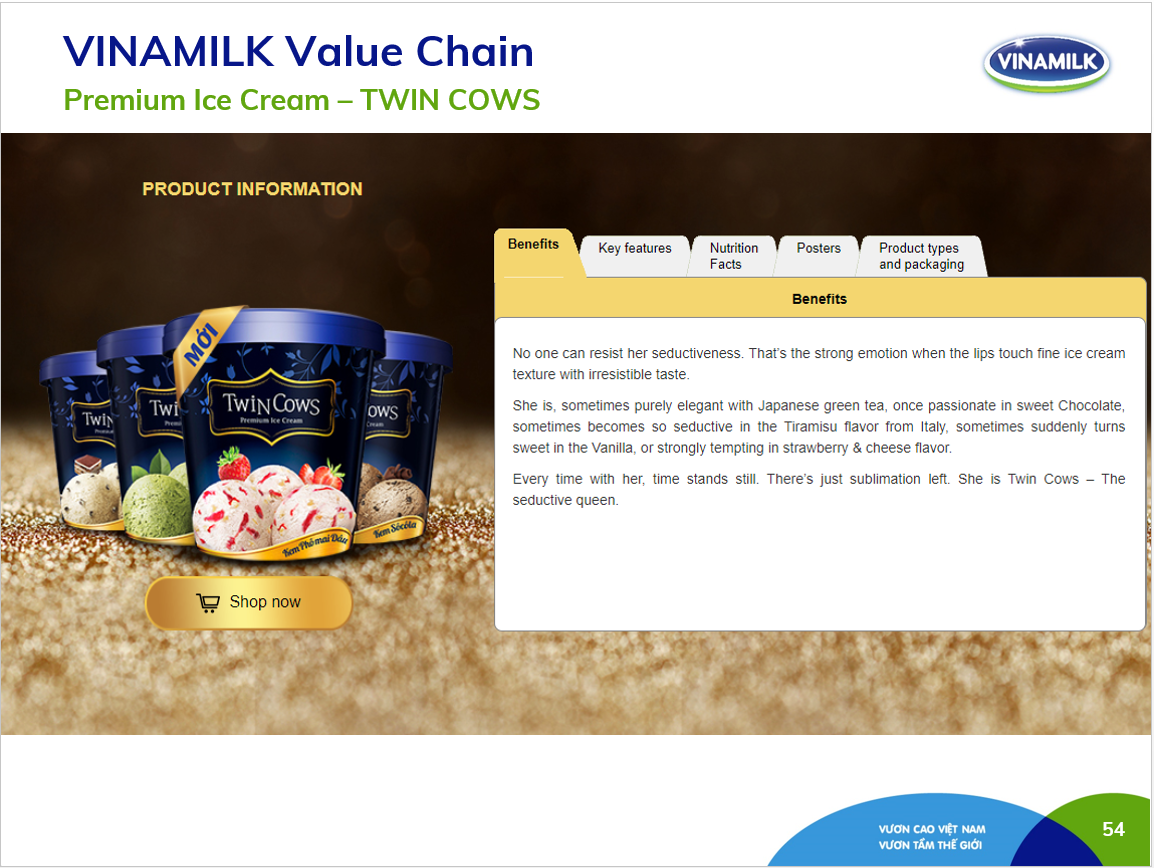 Premium Ice Cream - Vinamilk - Twin Cows Per Box Brand - Matcha Flavor - Packing 450 Ml X 6 Boxes Per Carton HACCP Halal BRC ISO