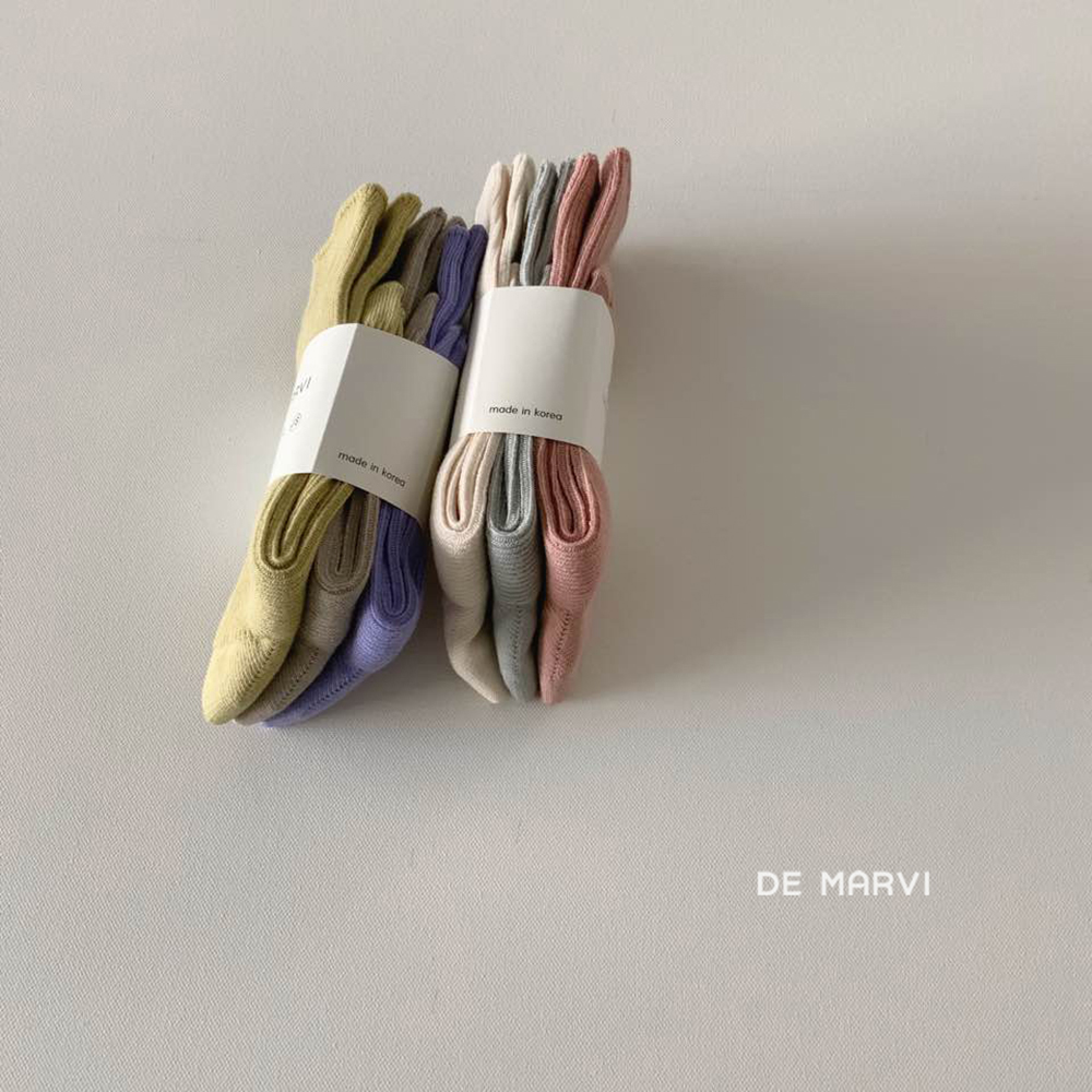 DE MARVI детские носки в рубчик пастельных цветов для малышей 3 пары для девочек и мальчиков Весенняя мода оптовая продажа корейский производитель Сделано в Корее
