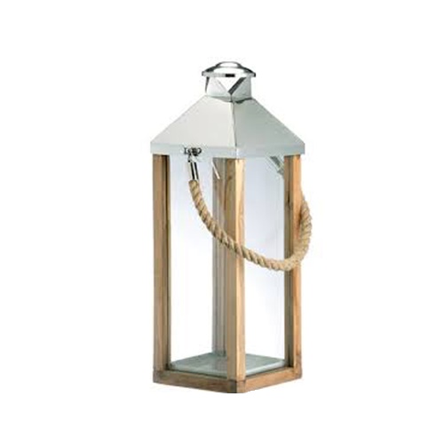 Wooden & Steel Antique Candle Lantern