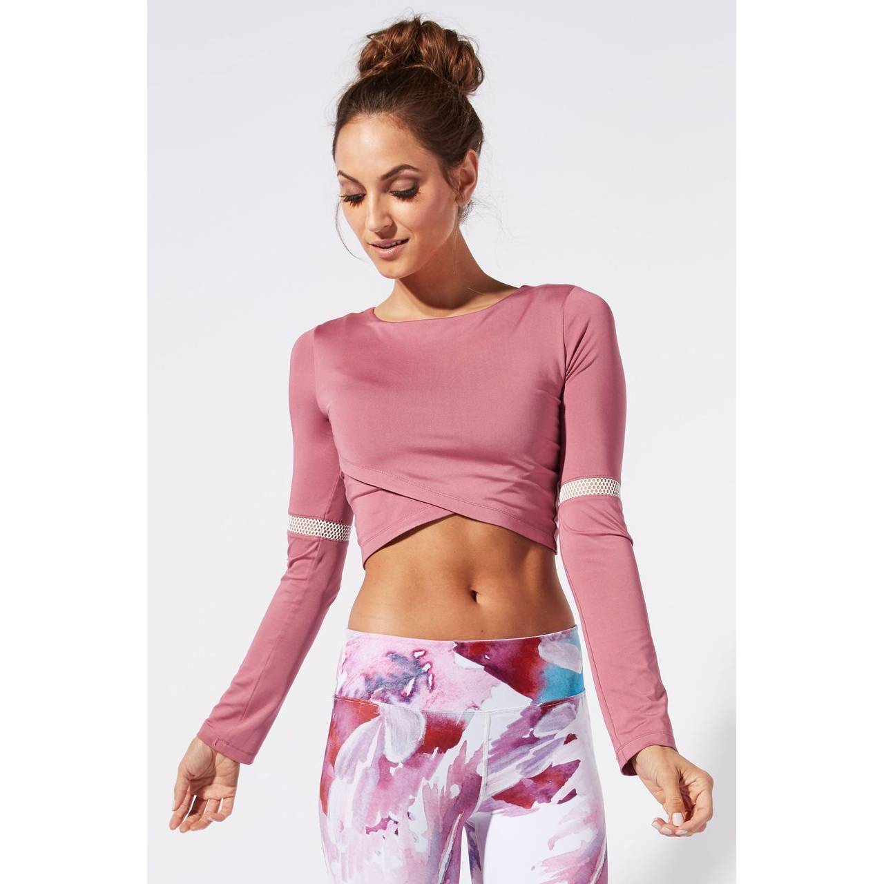 Женская одежда для активного отдыха Mira Rae, роскошный бюстгальтер с длинным рукавом, укороченный топ в наличии