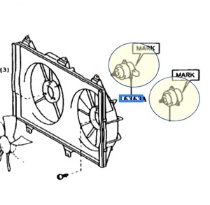 مروحة تبريد محرك لكزس عالية السعة على بابا