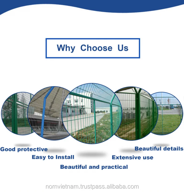 4.5 mm Wire Mesh Fence Security Welded Metal Mesh Fence Panel PVC Coated Galvanized Vietnam Manufacturing