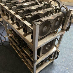 Ethereum 12 GPU Crypto Equipamento De Mineração STRIX RX570 4GB 350MH/s + além de reposição gpus