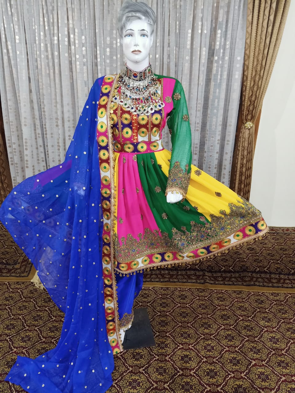 Customized Handmade Kuchi Tribal Afghan Dress