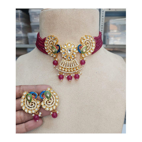 gold perl diamond choker neckless, gold perl diamond choker