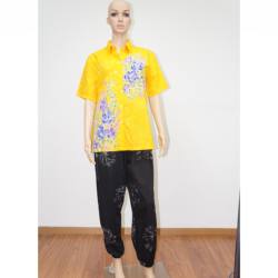 Malaysia Penang Batik Hand-Drawn 100% Cotton Fabric Women Ladies Blouse