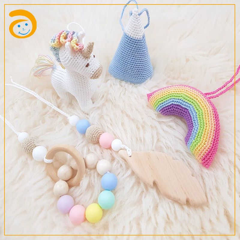 Детский уличный надувной деревянный вязаный крючком игрушечный Прорезыватель для зубов