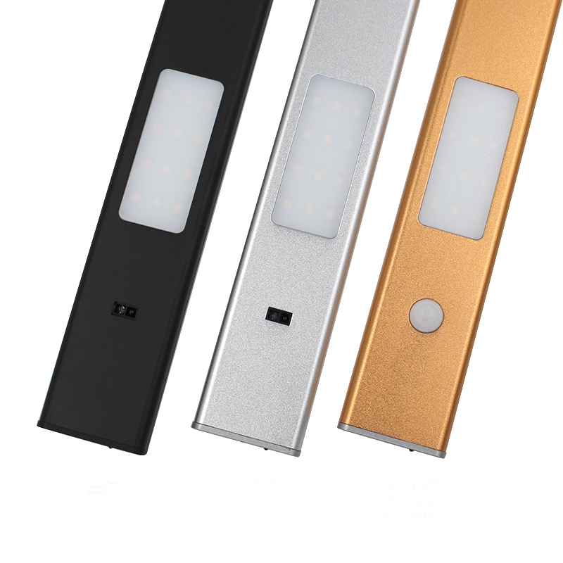 Аккумуляторная светодиодные полосы света ночь под кабинет свет с датчиком движения