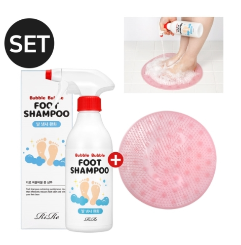Корейская косметика RiRe Bubble, шампунь для ног и коврик для мытья ног