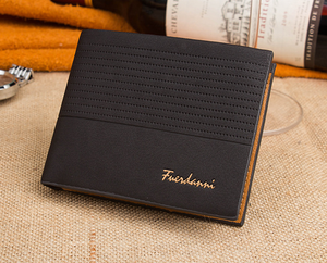 Fuerdanni brand PU bi-fold wallet for men