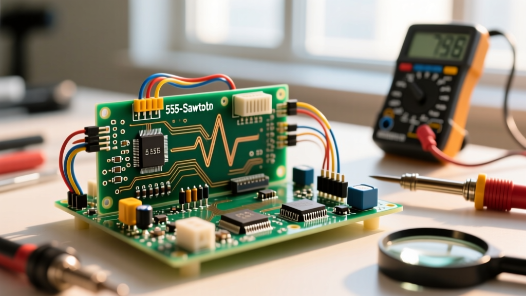 Designing a 555-Based Sawtooth Waveform Generator Circuit for 48V Solar Inverters