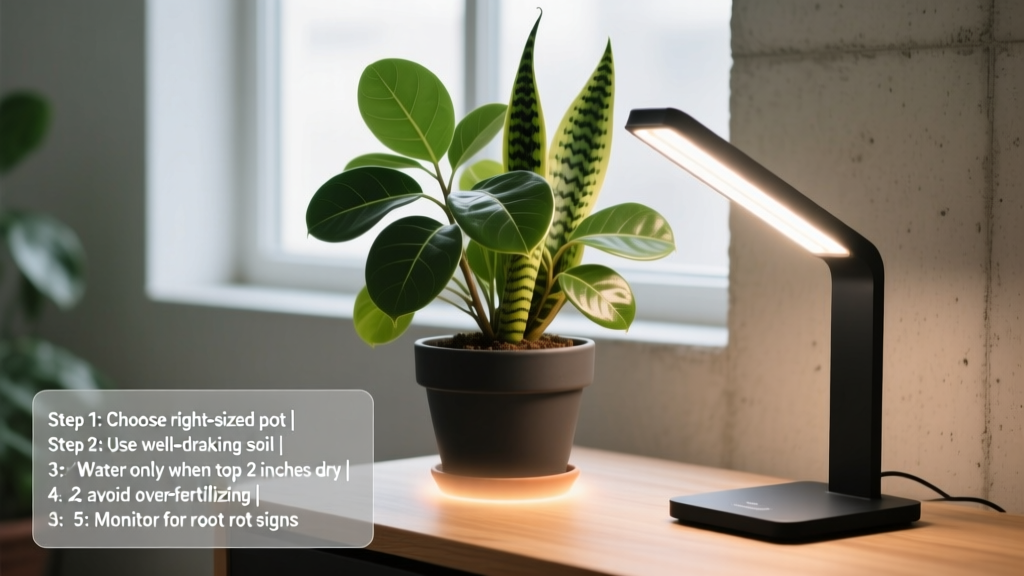 Indoor Plant Lux Levels & Repotting Guide