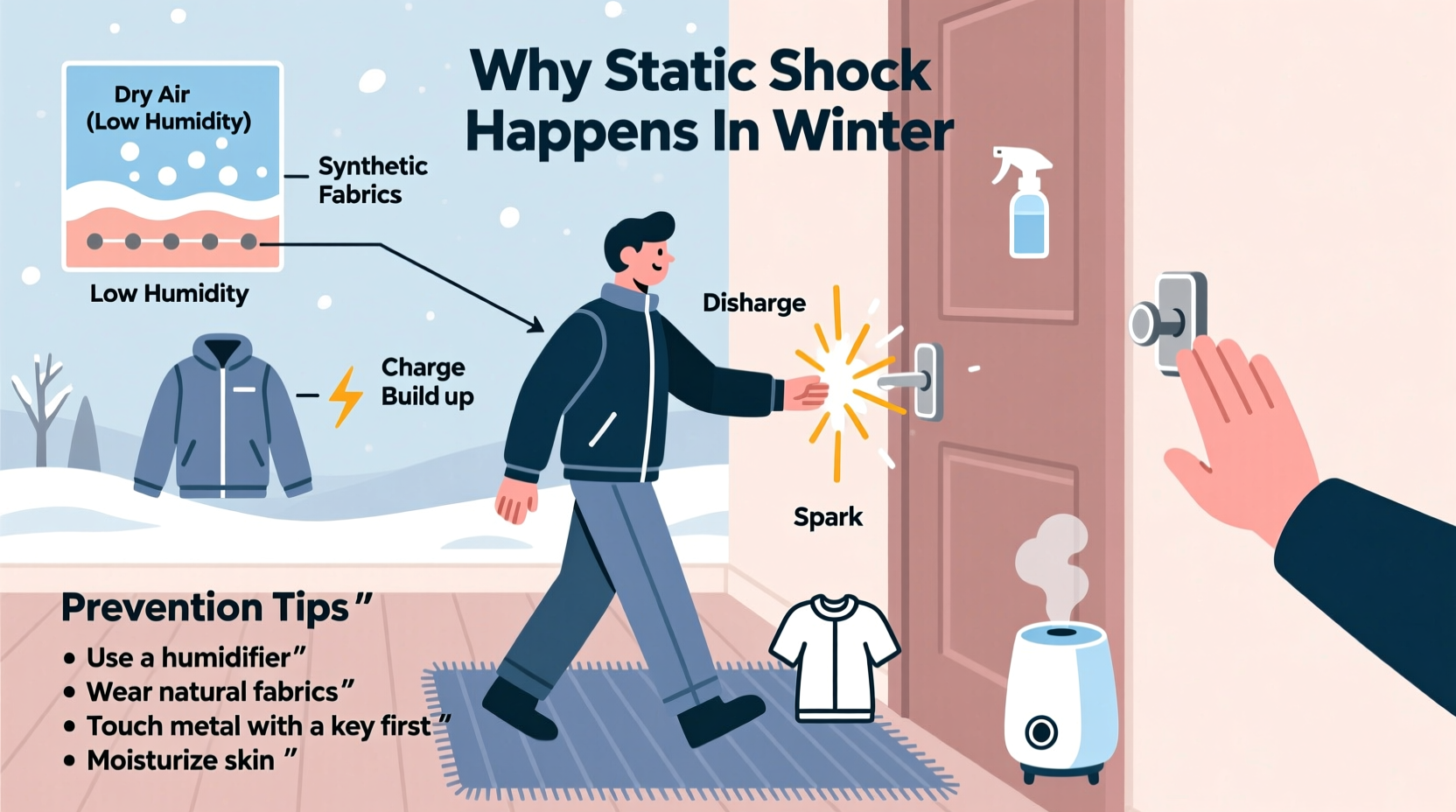 why do i keep getting static shock in winter simple science and prevention tips