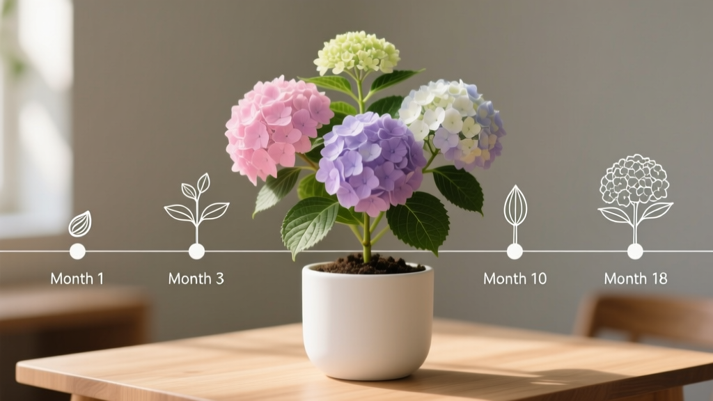 Indoor Hydrangea Seeds: Realistic 18-Month Guide