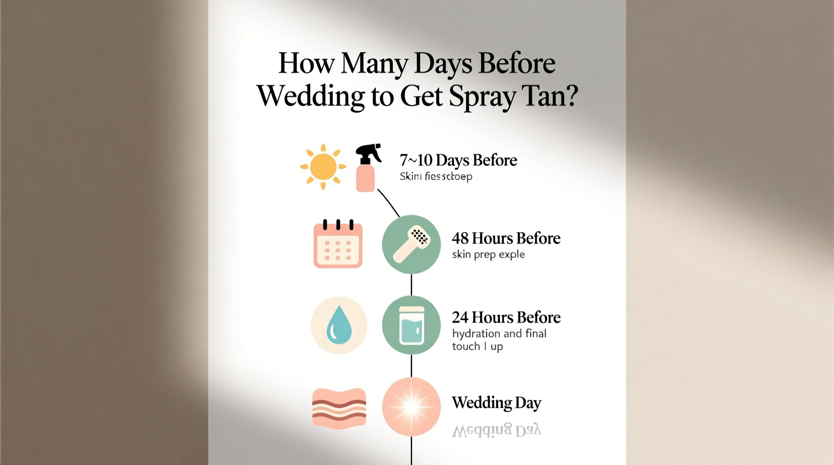 how many days before wedding to get spray tan