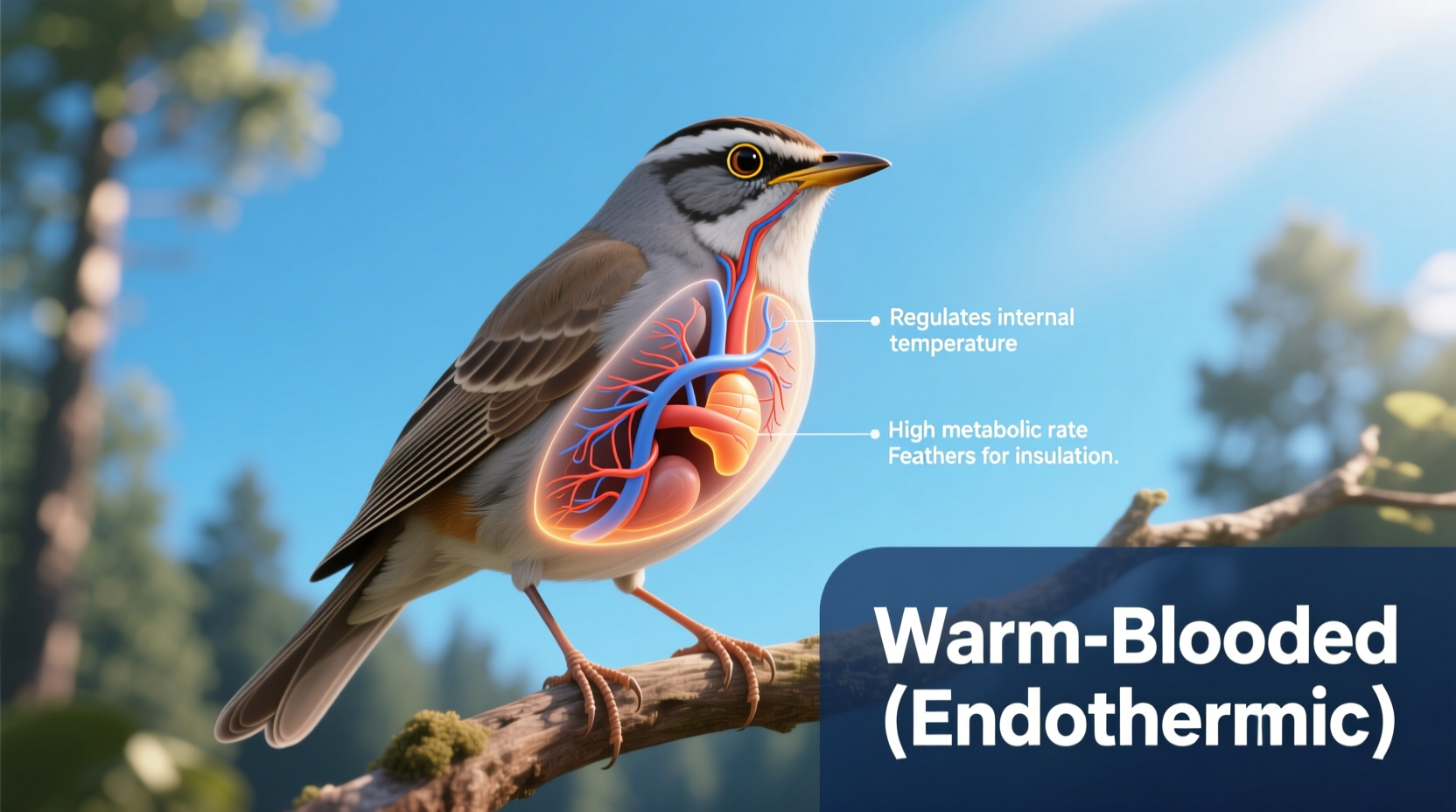 are birds cold blooded or warm blooded animals