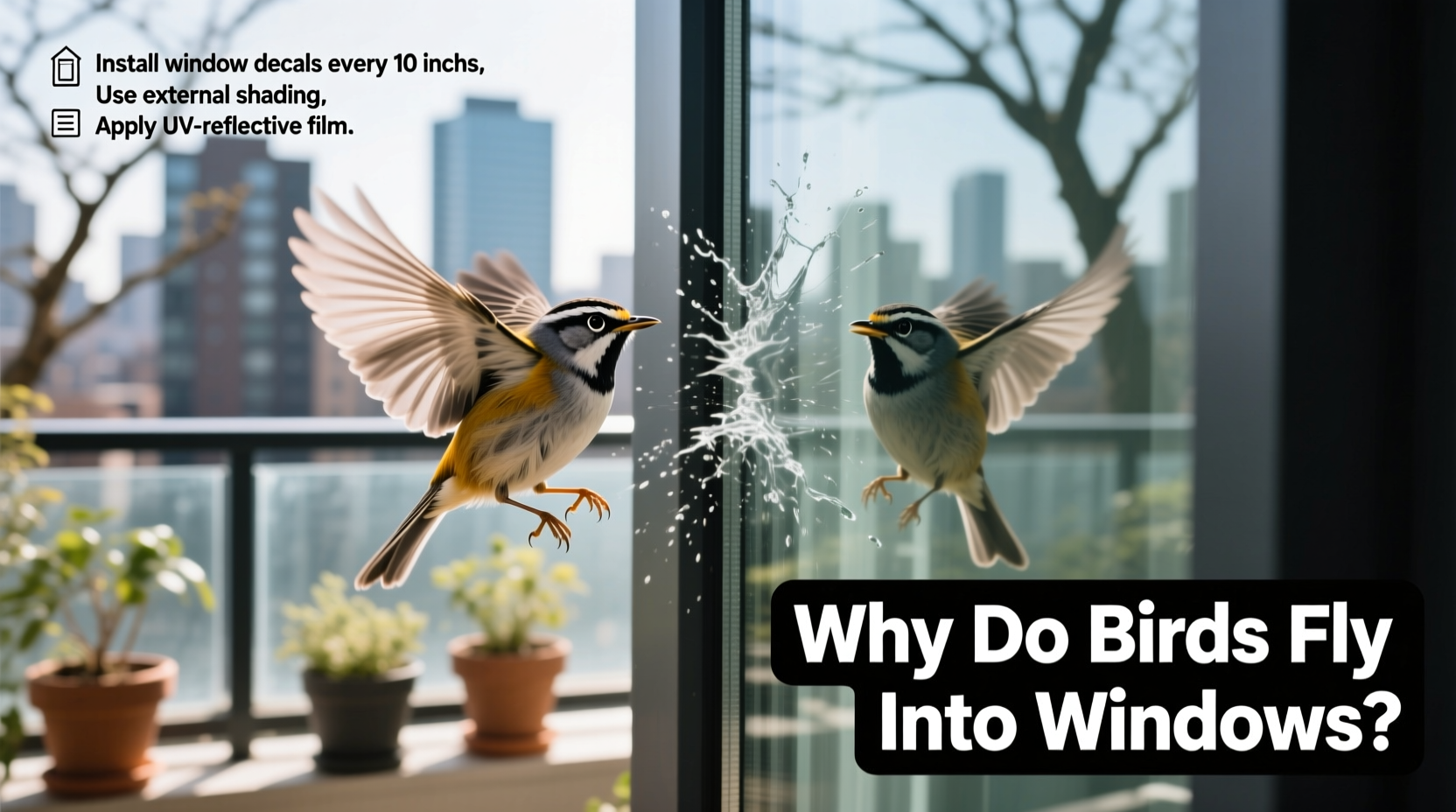 why do birds fly into windows bird behavior and prevention tips