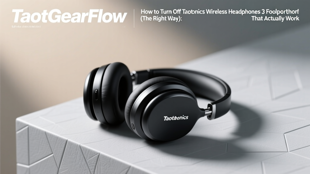 How to Turn Off Taotronics Wireless Headphones (2026)