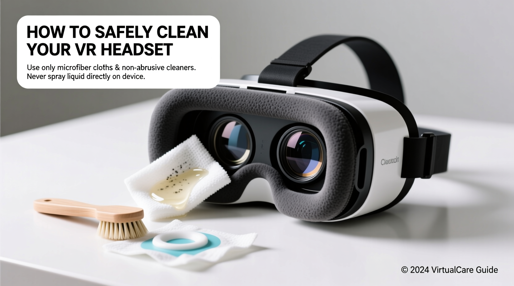 how to safely clean your vr headset lenses and foam padding