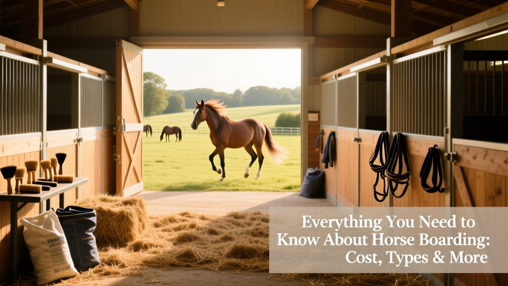 A well-maintained horse barn with clean stalls and a sunny paddock