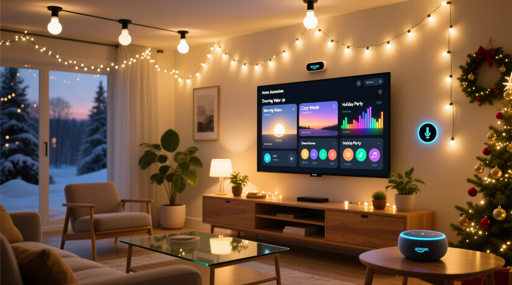 how to integrate christmas lights into a home automation routine with alexa and routines