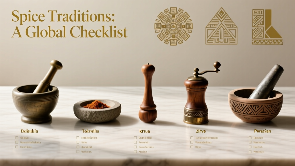 Global Spice Traditions Tools Checklist: Essential Equipment for Authentic Flavor Craftsmanship