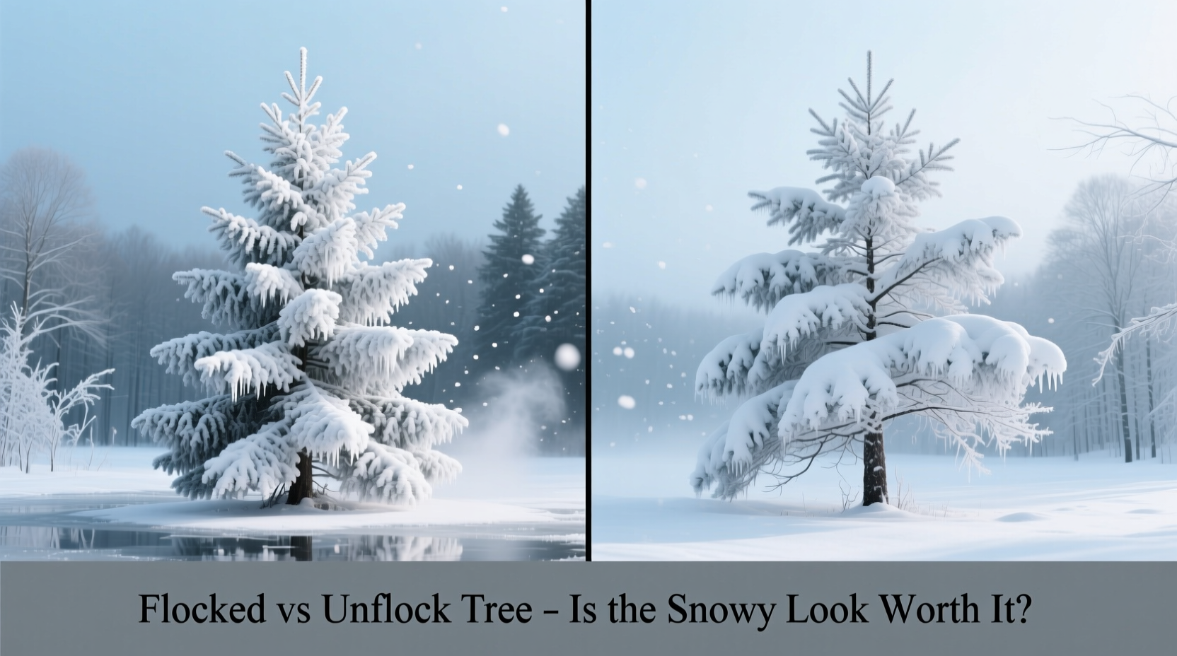 flocked tree vs unflocked tree is the snowy look worth the extra cleanup and static issues