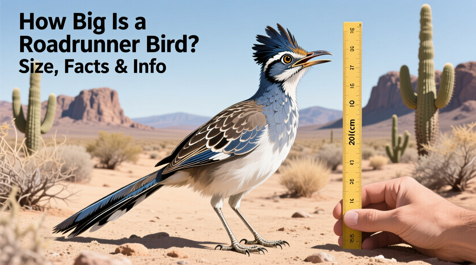 how big is a roadrunner bird