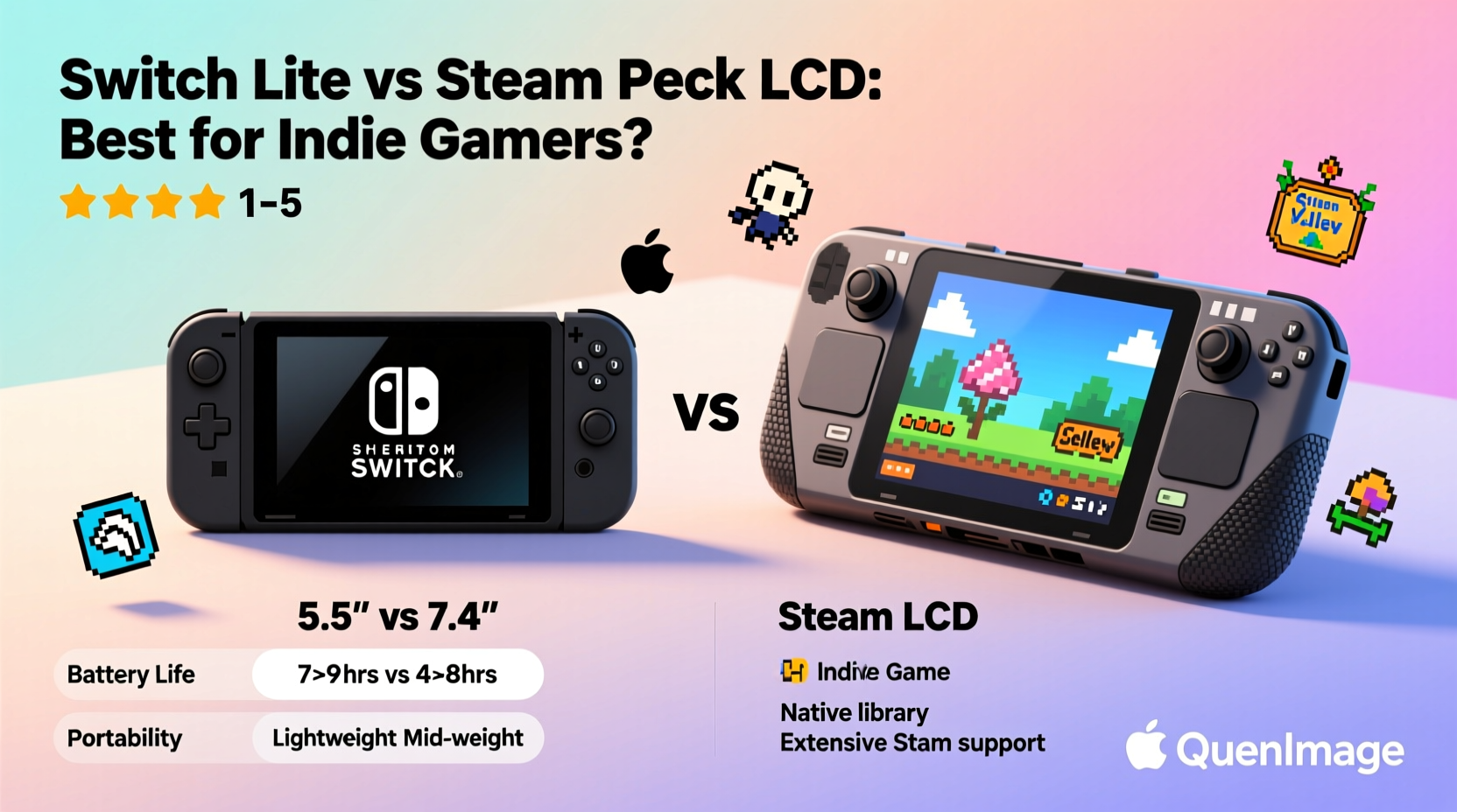 switch lite vs steam deck lcd which is better for indie gamers